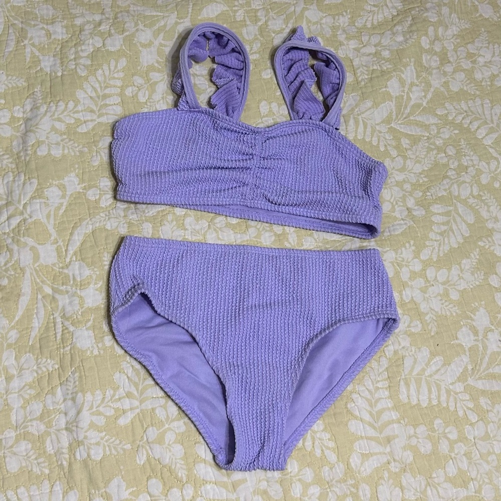 Lavender Textured Bathing Suit